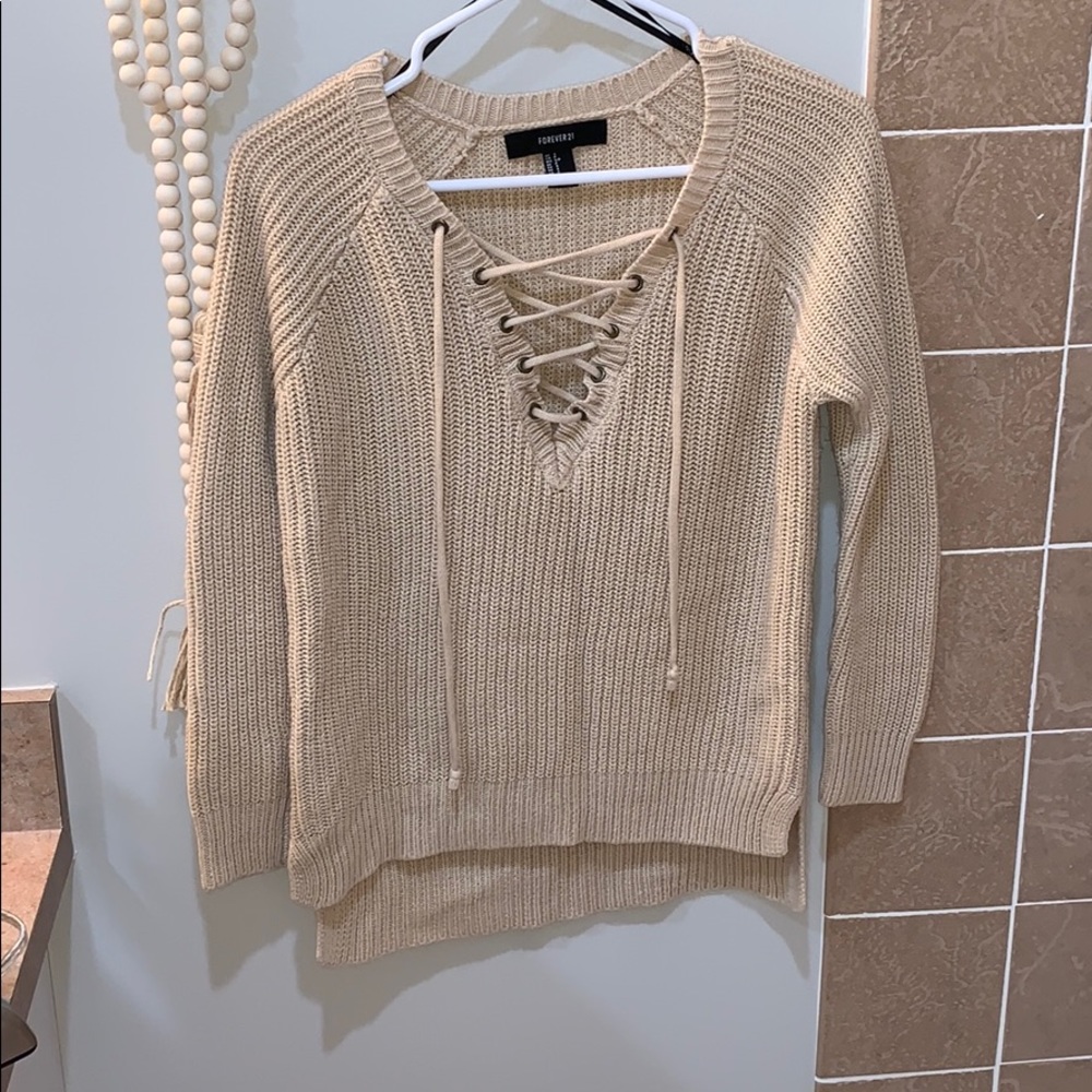 Forever 21 Tie Up Sweater